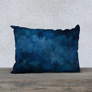Watercolor Blue Pillow